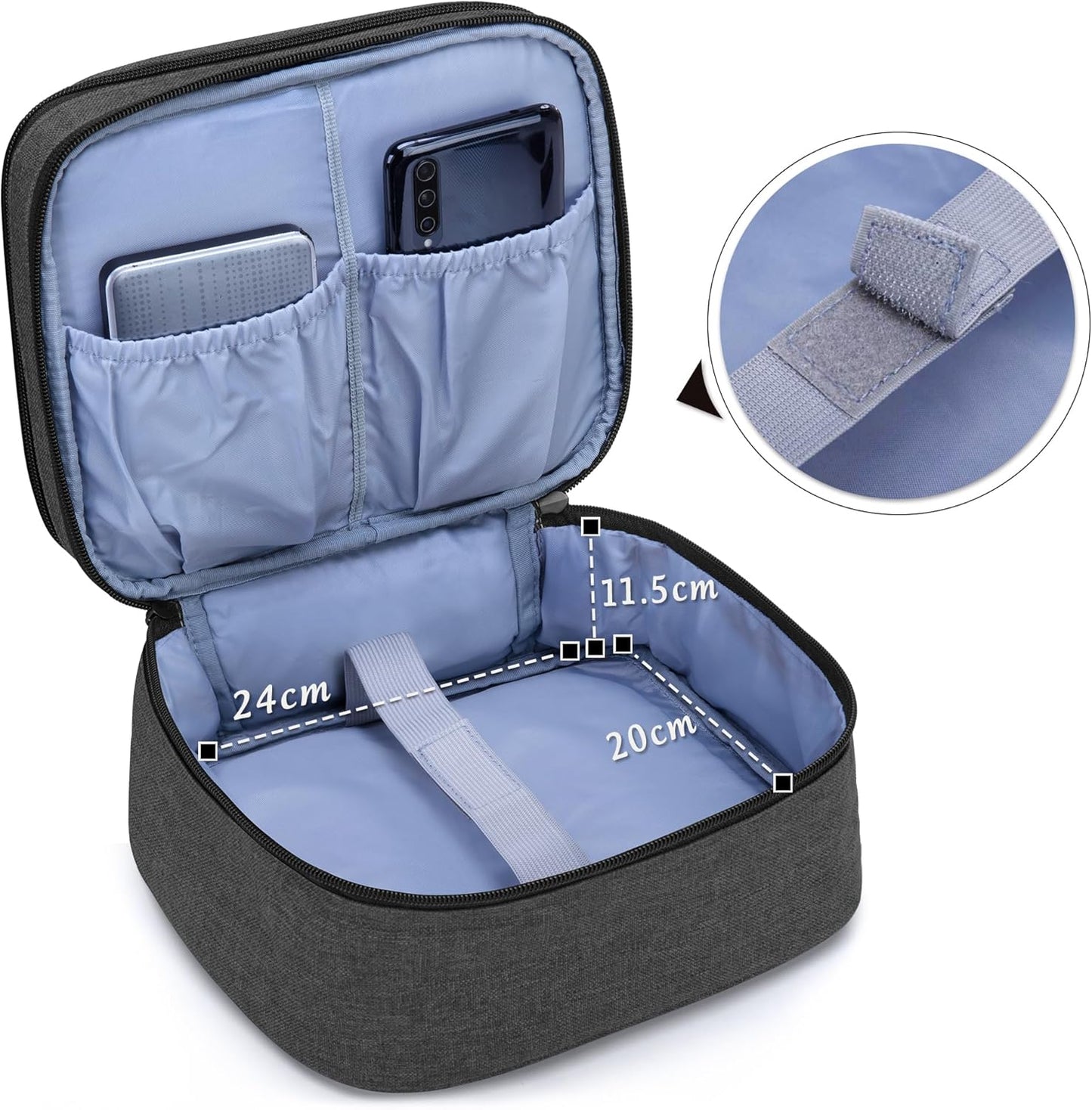 Carrying Bag Compatible with DR.J Mini Projector, Portable Case for Mini Projector and Accessories, Black