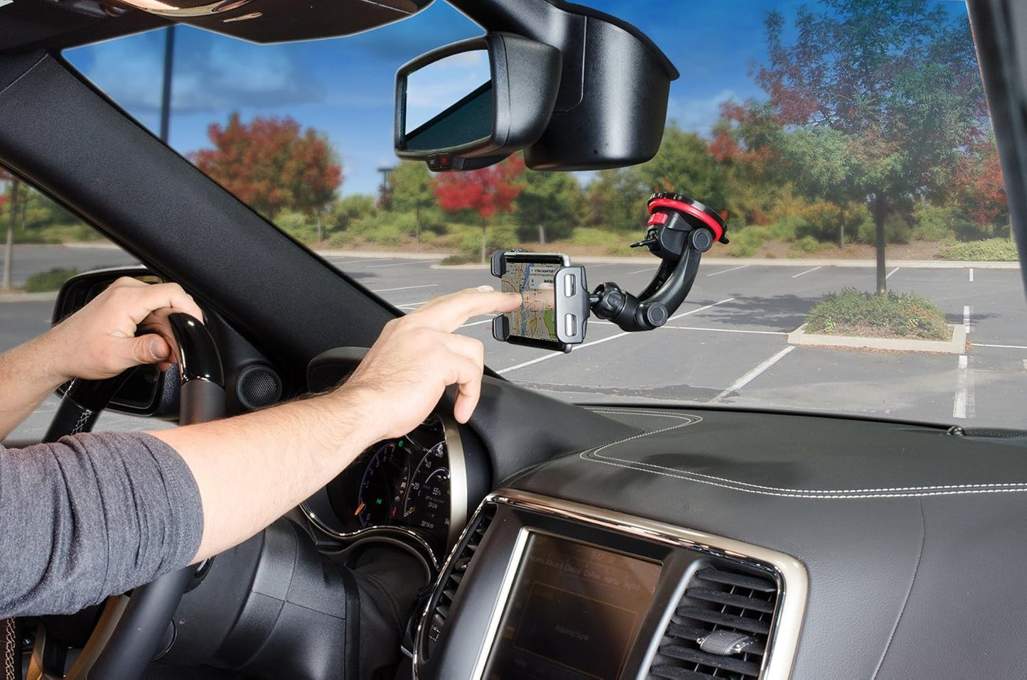 Super Stick Windshield and Dash Mount Phone Holder, Universal Car Phone Holder