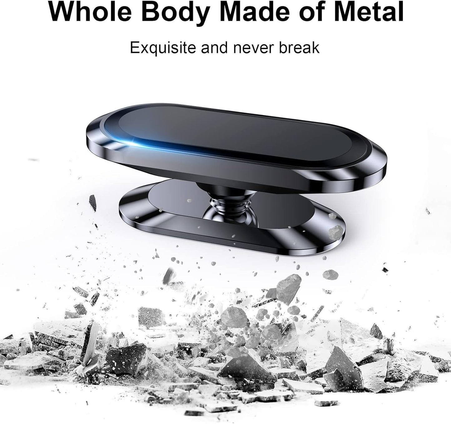 【2-Pack】 Magnetic Phone Holder for Car Dash【Strong Magnet】 Magnetic Car Phone Holder Mount 【4 Plate】 Phone Holders for Your Car Phone Mount for Car Dashboard Cell Phone Car Mount for Iphone Samsung