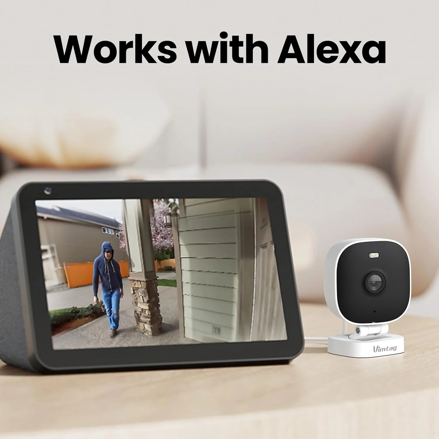 4MP Night Vision Security Cameras for Home, Indoor/Outdoor Wifi Camera with Phone App, 2.4G/5G Connectivity for Baby/Elder/Dog/Pet Camera, Motion Detection, Two-Way Audio, Work with Alexa