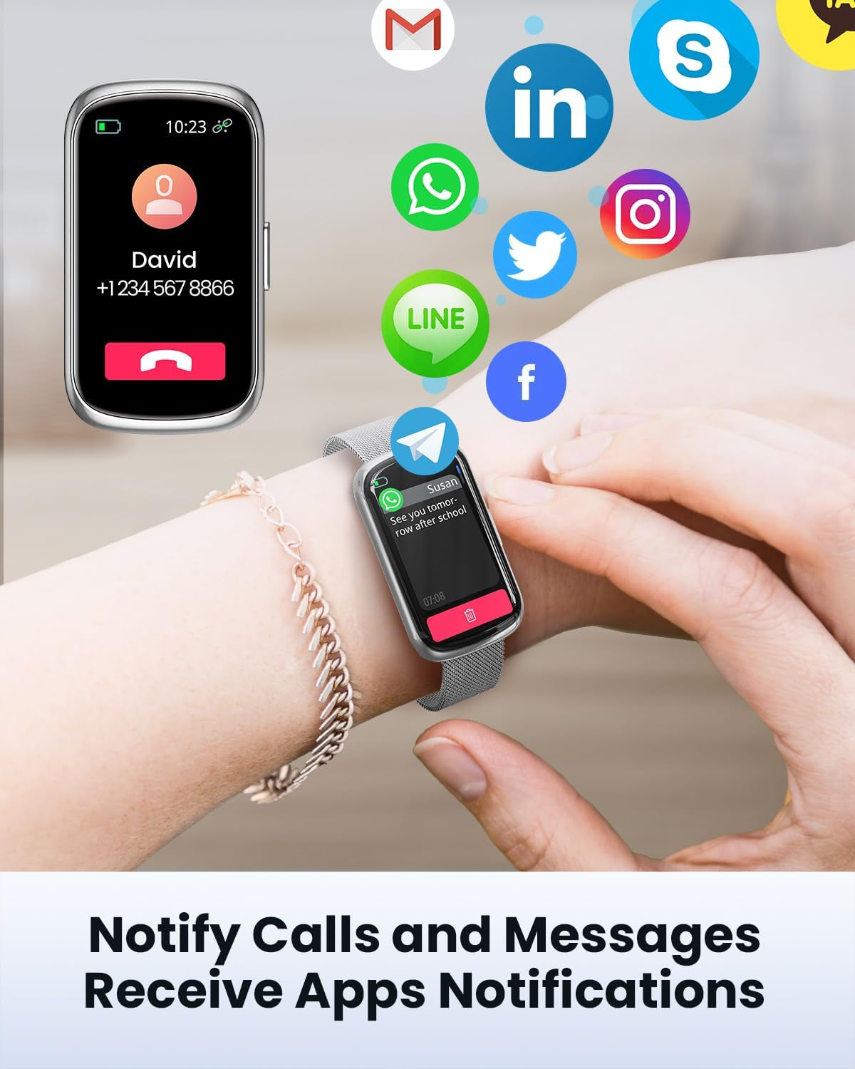 Fitness Tracker- Smart Watches for Women Men with 24/7 Heart Rate Monitor Blood Oxygen Sleep Tracker, Waterproof Fitness Watch, Activity Smartwatch for Android Iphone, Calorie Distance Pedometer, Gift