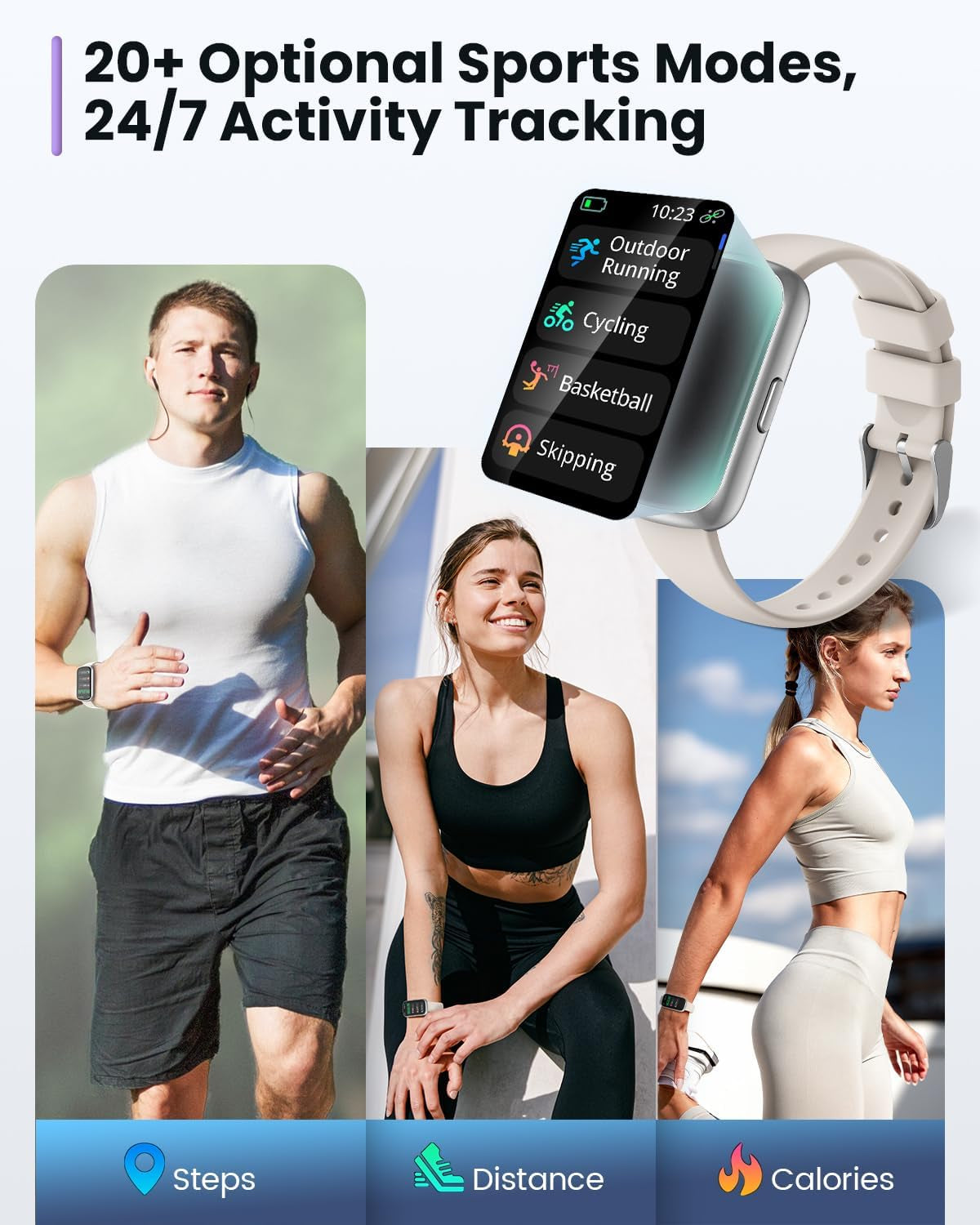 Fitness Tracker- Smart Watches for Women Men with 24/7 Heart Rate Monitor Blood Oxygen Sleep Tracker, Waterproof Fitness Watch, Activity Smartwatch for Android Iphone, Calorie Distance Pedometer, Gift