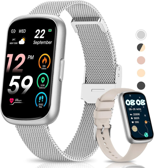 Fitness Tracker- Smart Watches for Women Men with 24/7 Heart Rate Monitor Blood Oxygen Sleep Tracker, Waterproof Fitness Watch, Activity Smartwatch for Android Iphone, Calorie Distance Pedometer, Gift
