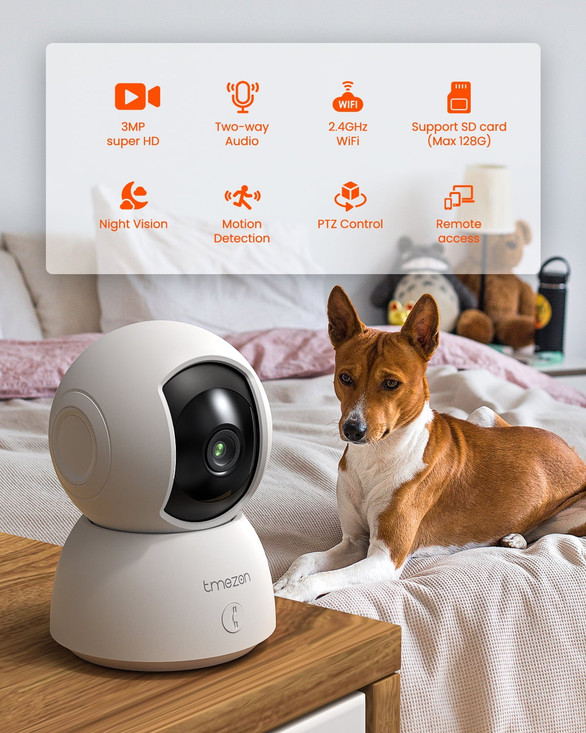 Video Pet Dog Camera Indoor Two Way Wireless