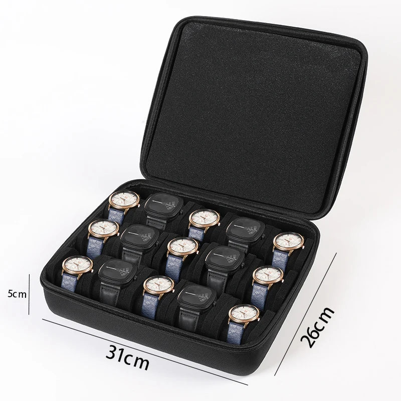 Watch Box Organizer Watch Travel Case Portable Storage Watch Display Holder for Wristwatches and Smart Watches Men Women Gift