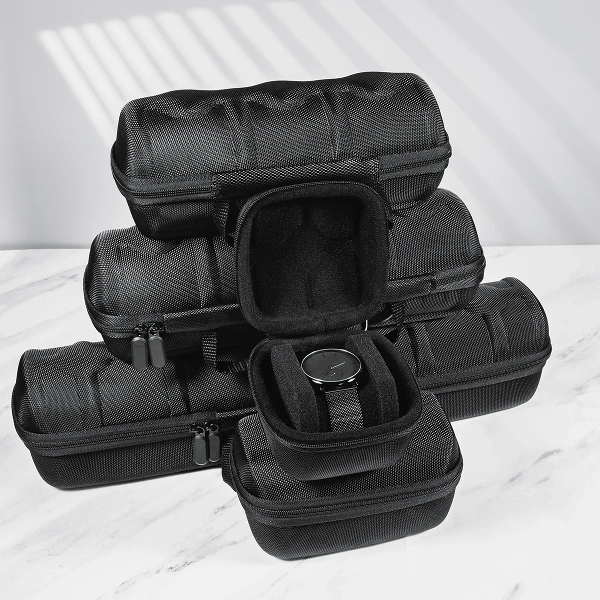 Watch Box Organizer Watch Travel Case Portable Storage Watch Display Holder for Wristwatches and Smart Watches Men Women Gift