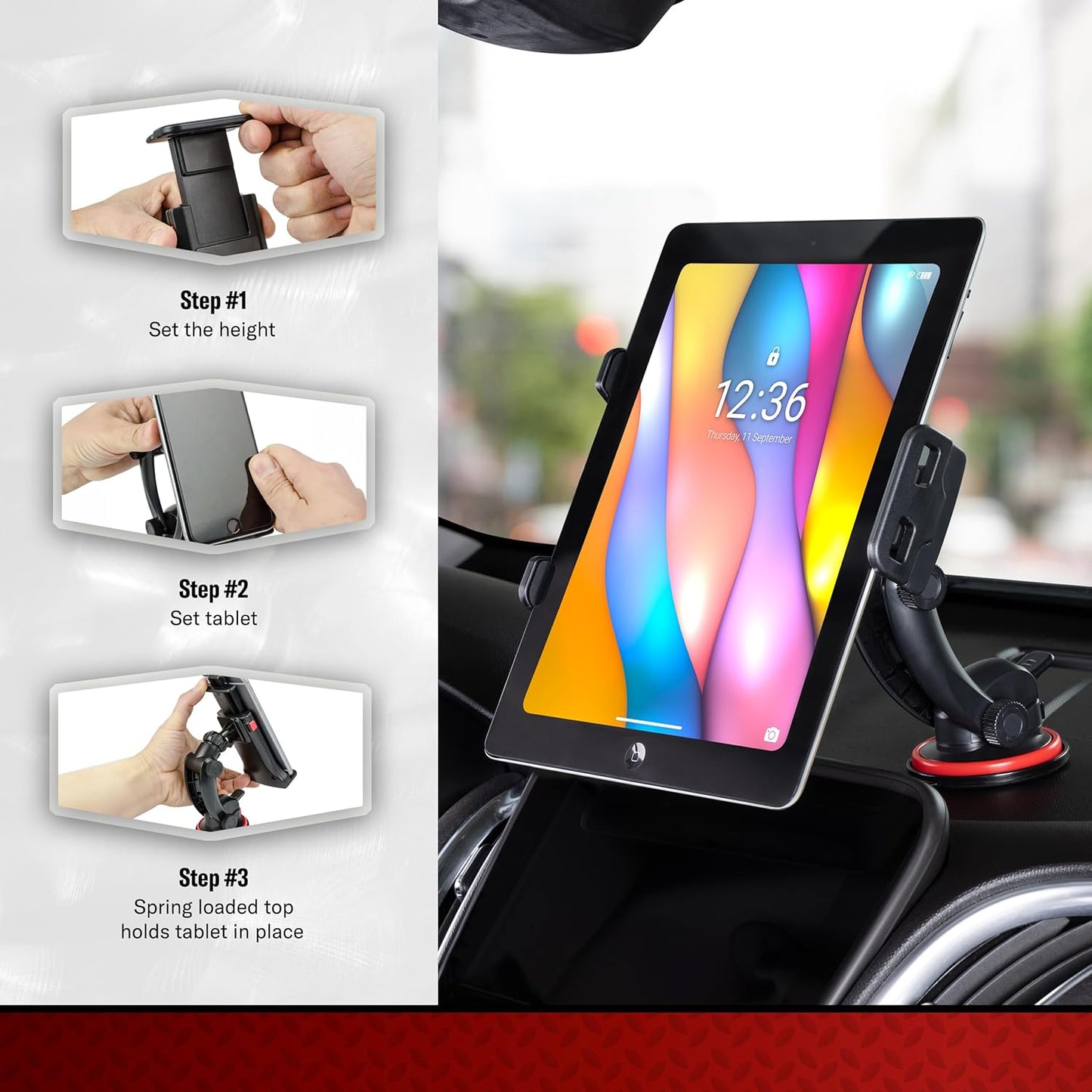 Super Stick Windshield and Dash Mount Phone Holder, Universal Car Phone Holder