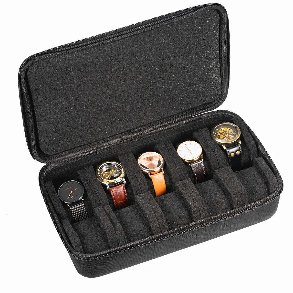 Watch Box Organizer Watch Travel Case Portable Storage Watch Display Holder for Wristwatches and Smart Watches Men Women Gift
