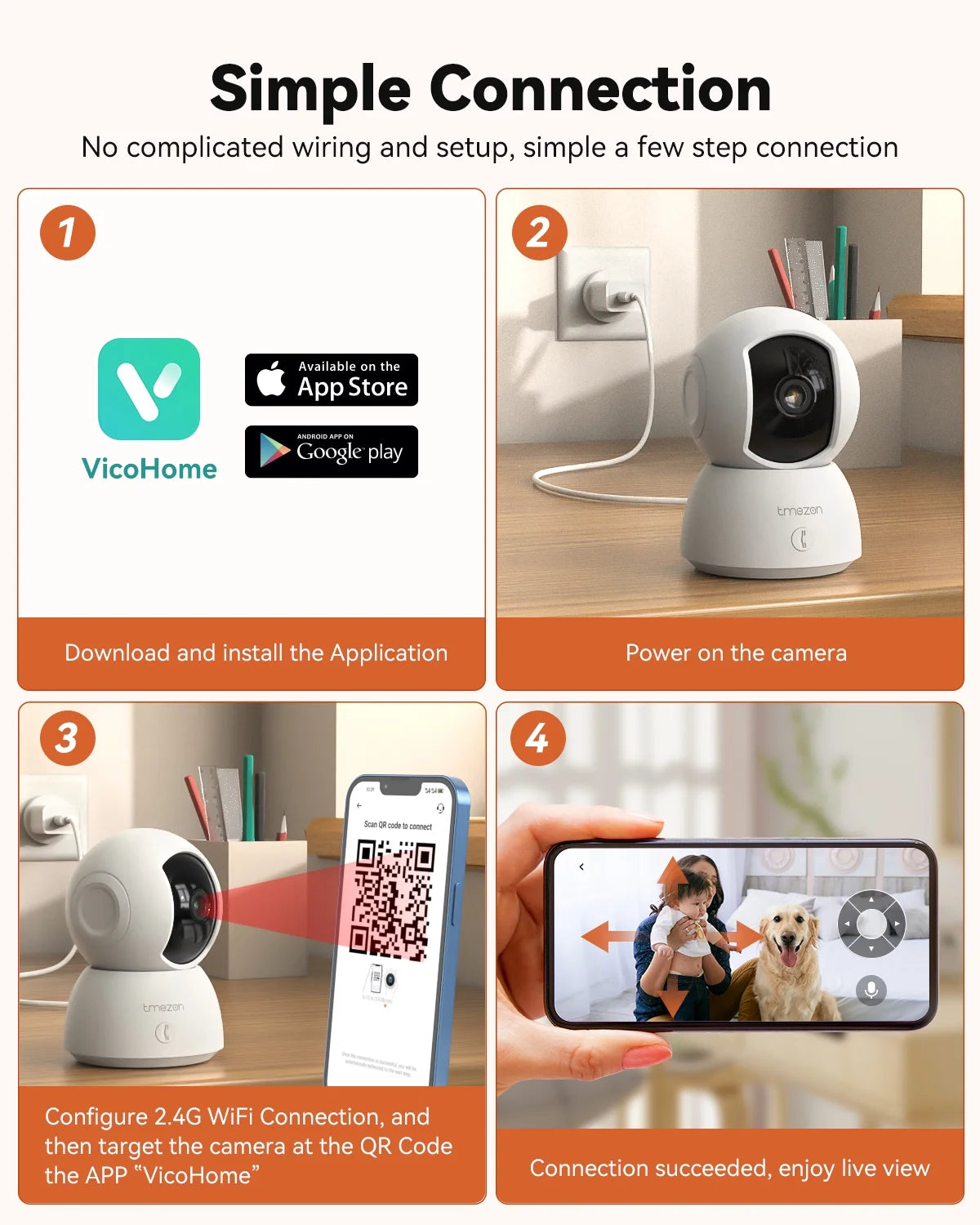 Video Pet Dog Camera Indoor Two Way Wireless